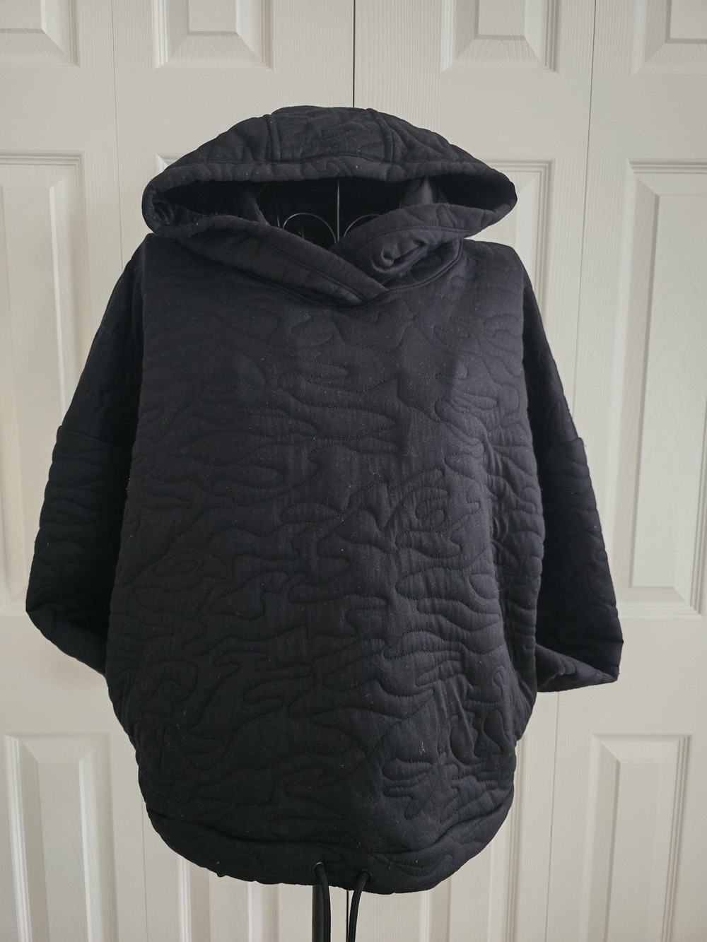 GAP Ladies Black Quilted Hooded Puffer Pullover